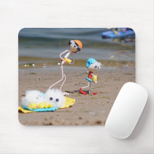 Dagje strand van de Fubby's Muismat (Met muis)