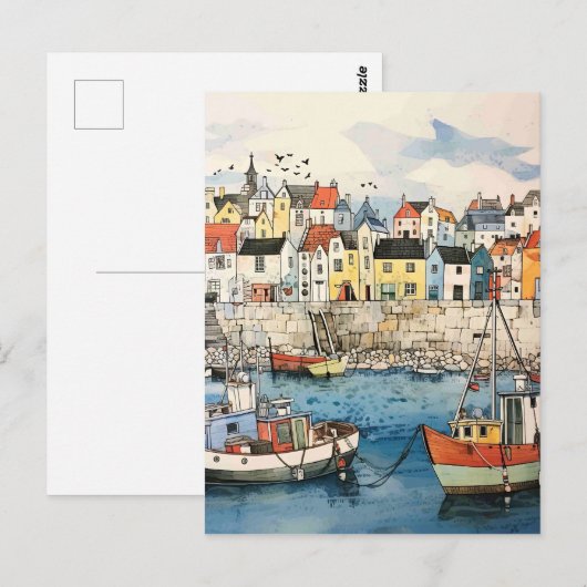 Dagje uit aan zee briefkaart (Voorkant / Achterkant)