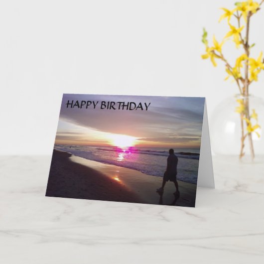 DAGJE UIT NAAR ZONSONDERGANG **VERJAARDAG** WENSEN KAART (Gele Bloem)