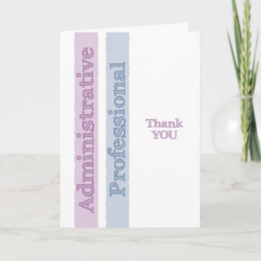 Dagkaart voor administratief personeel bedankkaart (Voorkant)