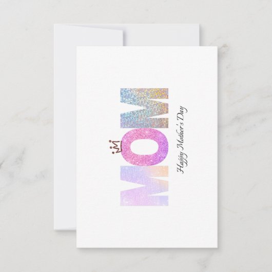 dagkaart voor gelukkige moeders bedankkaart (Voorkant)