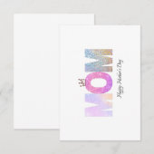 dagkaart voor gelukkige moeders bedankkaart (Voorkant / Achterkant)