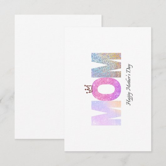 dagkaart voor gelukkige moeders bedankkaart (Voorkant / Achterkant)