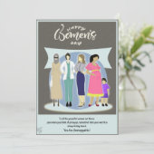 Dagkaart voor vrouwen aankondiging (Staand voorkant)