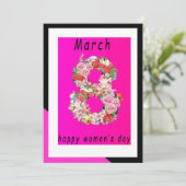 dagkaart voor vrouwen feestdagenkaart (Staand voorkant)