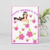 dagkaart voor vrouwen feestdagenkaart (Staand voorkant)