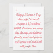 dagkaart voor vrouwen feestdagenkaart (Achterkant)