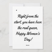 dagkaart voor vrouwen feestdagenkaart (Achterkant)