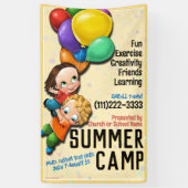 Dagkamp Zomerkamp Kinderopvang  Spandoek (Verticaal)