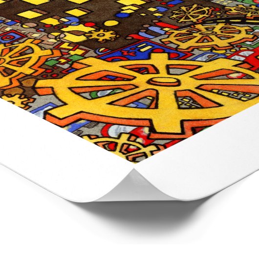 Dagklok - Clocklands - 18 x 11 Poster (Hoek)