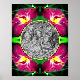 Daglelie Bloem Frame Maak Je Eigen Foto Poster