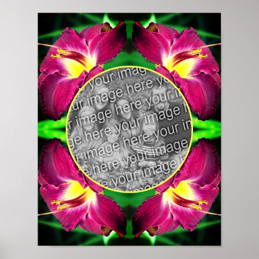 Dagleliefjes Bloem Frame Maak Je Eigen Foto Poster (Voorkant)