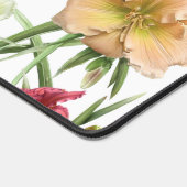 Daglelies over het moderne botanische kunstontwerp bureaumat (Hoek)