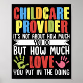 Dagleraar Kinderopvang Toddler Poster (Voorkant)
