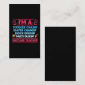 Dagleraar Luider Toddler Kinderverzorger Visitekaartje (Voorkant / Achterkant)