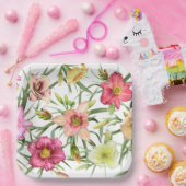 Dagles over botanisch ontwerp papieren bordje (Feest)