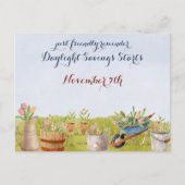 Daglicht Besparing Herfst Rug Herinneringen Busine Briefkaart (Voorkant)