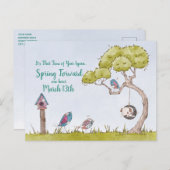 Daglicht Besparing Tijdsverandering Fun Briefkaart (Voorkant / Achterkant)