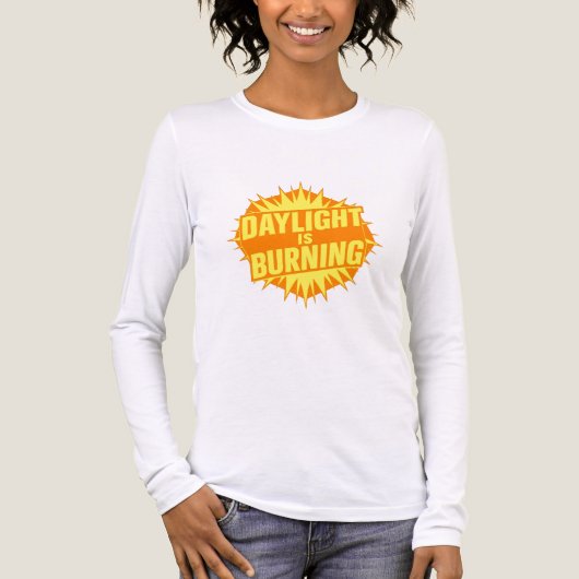 Daglicht brandt op Tri-Blend shirt (Voorkant volledig)