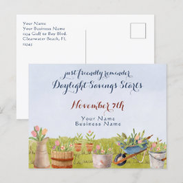 Daglichtbesparende Herfst Rug Herinneringen Busine Briefkaart