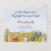 Daglichtbesparende Herfst Rug Herinneringen Busine Briefkaart (Voorkant)