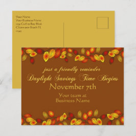 Daglichtbesparende Herfst Rug Herinneringen Busine Briefkaart