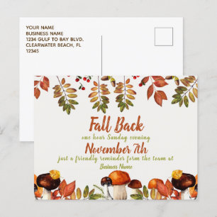 Daglichtbesparende Herfst Rug Herinneringen Busine Briefkaart