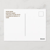 Daglichtbesparende Herfst Rug Herinneringen Busine Briefkaart (Achterkant)