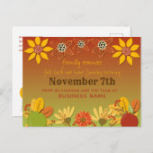 Daglichtbesparende Herfst Rug Herinneringen Busine Briefkaart (Voorkant / Achterkant)