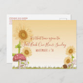 Daglichtbesparende Herfst Rug Herinneringen Busine Briefkaart (Voorkant / Achterkant)