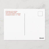 Daglichtbesparende Herfst Rug Herinneringen Busine Briefkaart (Achterkant)