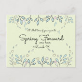 Daglichtbesparingsherinneringen Briefkaart (Voorkant)