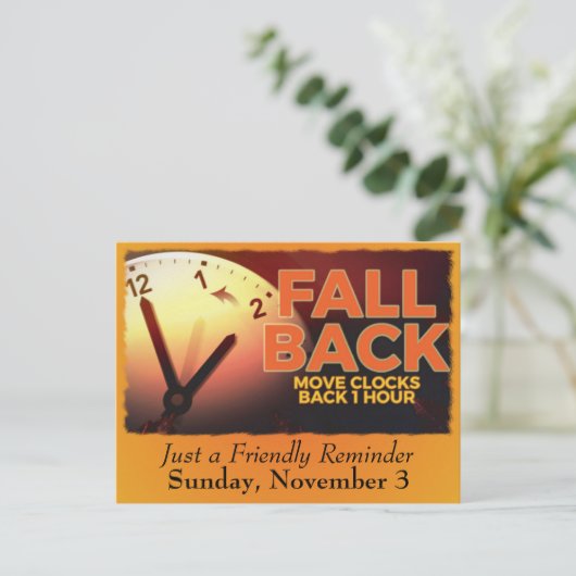 Daglichtbesparingstijd Herinneringsservice Briefkaart (Staand voorkant)