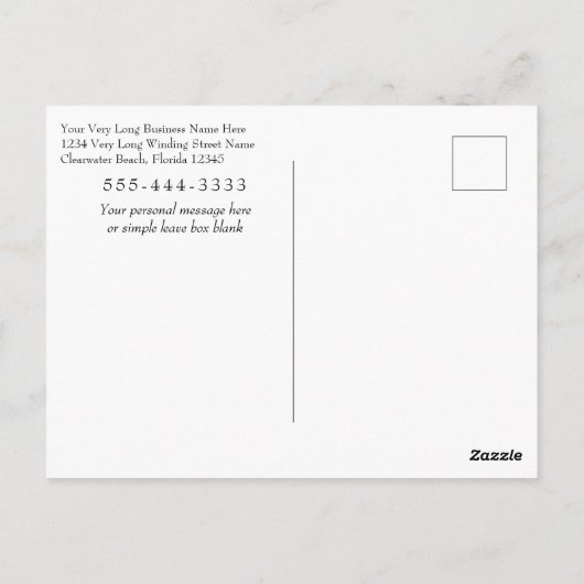 Daglichtbesparingstijd Herinneringsservice Briefkaart (Achterkant)