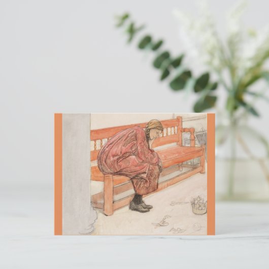 Dagmar en de papieren kroop briefkaart (Staand voorkant)