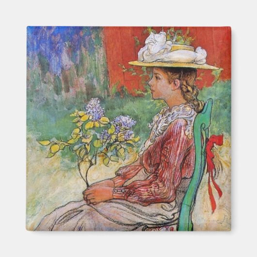 Dagmar in de tuin magneet (Voorkant)