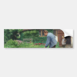 Dagmiddag in de tuin (door H.A. Brendekilde) Bumpersticker