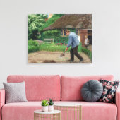 Dagmiddag in de tuin (door H.A. Brendekilde) Canvas Afdruk (Insitu (Woonkamer))