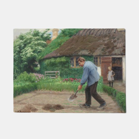 Dagmiddag in de tuin (door H.A. Brendekilde) Deurmat (Voorkant)