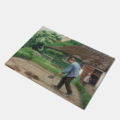 Dagmiddag in de tuin (door H.A. Brendekilde) Deurmat (Schuin)