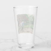 Dagmiddag in de tuin (door H.A. Brendekilde) Glas (Achterkant)