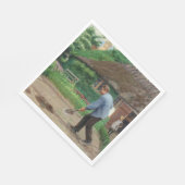 Dagmiddag in de tuin (door H.A. Brendekilde) Servet (Hoek)