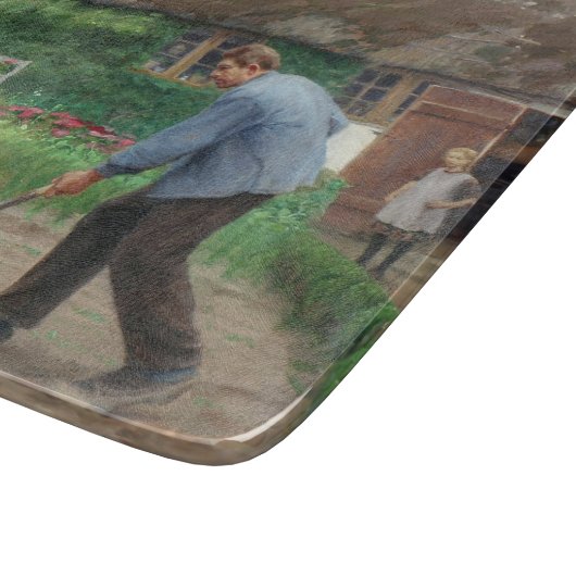 Dagmiddag in de tuin (door H.A. Brendekilde) Snijplank (Hoek)