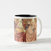 Dagobert I, Koning van Franken die het Koninkrijk  Tweekleurige Koffiemok (Voorkant rechts)