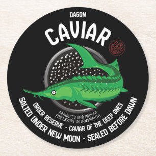 Dagon Caviar – Abyssal Luxe uit Innsmouth Ronde Kartonnen Onderzetter