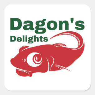 Dagon's Delights Zeevruchten Vierkante Sticker