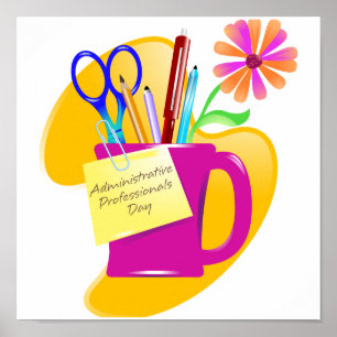 Dagontwerp voor administratief professionals poster
