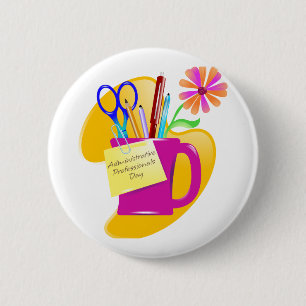 Dagontwerp voor administratief professionals ronde button 5,7 cm