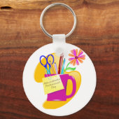 Dagontwerp voor administratief professionals sleutelhanger (Voorkant)