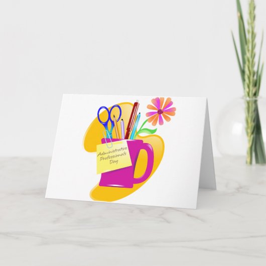 Dagontwerp voor administratieve professionals kaart (Voorkant)